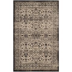 BRILLIANCE, CREME / BLACK, 4' X 6', Area Rug, BRL504C-4