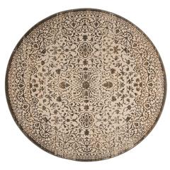 BRILLIANCE, CREAM / BRONZE, 6'-7" X 6'-7" Round, Area Rug, BRL504D-7R