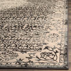 BRILLIANCE, CREAM / DARK GREY, 4' X 6', Area Rug