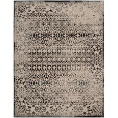 BRILLIANCE, CREAM / DARK GREY, 8' X 10', Area Rug