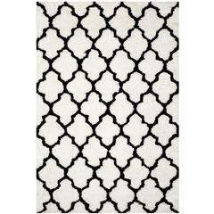 SG-BSG-Barcelona Shag, IVORY / BLACK, 6' X 9', Area Rug, BSG319C-6