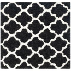 SG-BSG-Barcelona Shag, GRAPHITE / IVORY, 5' X 5' Square, Area Rug, BSG319D-5SQ