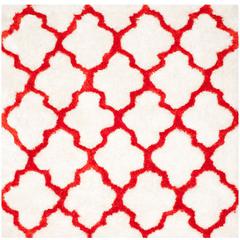 SG-BSG-Barcelona Shag, IVORY / RUST, 5' X 5' Square, Area Rug, BSG319E-5SQ