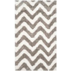 SG-BSG-Barcelona Shag, IVORY / SILVER, 3' X 5', Area Rug, BSG320A-3