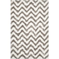 SG-BSG-Barcelona Shag, IVORY / SILVER, 5' X 8', Area Rug, BSG320A-5