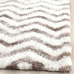 SG-BSG-Barcelona Shag, IVORY / SILVER, 6' X 9', Area Rug, BSG320A-6