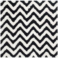 SG-BSG-Barcelona Shag, IVORY / BLACK, 5' X 5' Square, Area Rug, BSG320C-5SQ