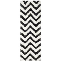 SG-BSG-Barcelona Shag, GRAPHITE / IVORY, 2'-3" X 7', Area Rug, BSG320D-27