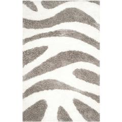 SG-BSG-Barcelona Shag, IVORY / SILVER, 5' X 8', Area Rug, BSG321A-5