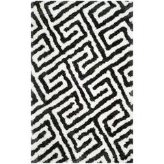 SG-BSG-Barcelona Shag, GRAPHITE / IVORY, 5' X 8', Area Rug, BSG323D-5