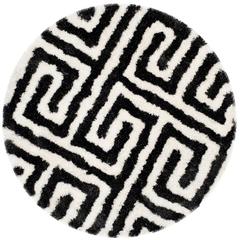 SG-BSG-Barcelona Shag, GRAPHITE / IVORY, 5' X 5' Round, Area Rug, BSG323D-5R