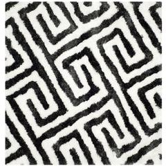 SG-BSG-Barcelona Shag, GRAPHITE / IVORY, 5' X 5' Square, Area Rug, BSG323D-5SQ