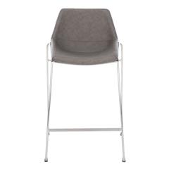 Alexis Mid Century Counter Stool, Matte Ash Grey