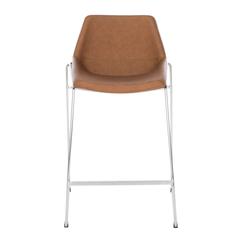Alexis Mid Century Counter Stool, Matte Cigar Brown