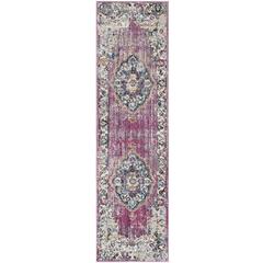 BRISTOL, FUCHSIA / LIGHT GREY, 2'-3" X 10', Area Rug