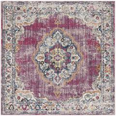 BRISTOL, FUCHSIA / LIGHT GREY, 7' X 7' Square, Area Rug
