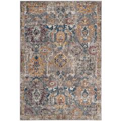 BRISTOL, GREY / BLUE, 10' X 14', Area Rug