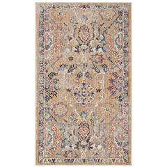 BRISTOL, CAMEL / BLUE, 3' X 5', Area Rug