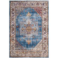 BRISTOL, BLUE / IVORY, 5'-1" X 7'-6", Area Rug, BTL349C-5