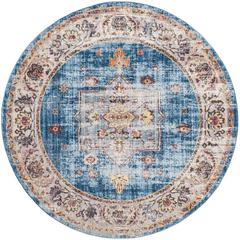BRISTOL, BLUE / IVORY, 7' X 7' Round, Area Rug, BTL349C-7R