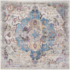BRISTOL, BLUE / LIGHT GREY, 7' X 7' Square, Area Rug, BTL350D-7SQ