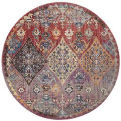 BRISTOL, ROSE / MULTI, 7' X 7' Round, Area Rug