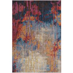 BRISTOL, BLUE / RUST, 4' X 6', Area Rug
