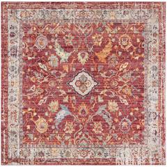 BRISTOL, ROSE / LIGHT GREY, 7' X 7' Square, Area Rug, BTL361R-7SQ