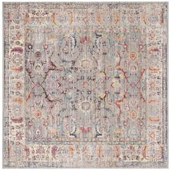 BRISTOL, GREY / LIGHT GREY, 7' X 7' Square, Area Rug