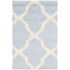 CAMBRIDGE, LIGHT BLUE / IVORY, 2' X 3', Area Rug, CAM121A-2