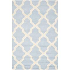 CAMBRIDGE, LIGHT BLUE / IVORY, 3' X 5', Area Rug, CAM121A-3