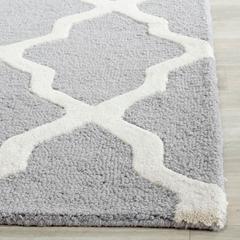 CAMBRIDGE, SILVER / IVORY, 2'-6" X 8', Area Rug, CAM121D-28