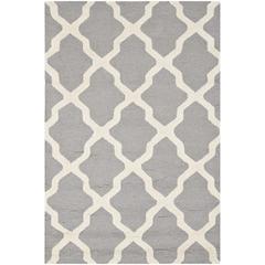 CAMBRIDGE, SILVER / IVORY, 3' X 5', Area Rug, CAM121D-3