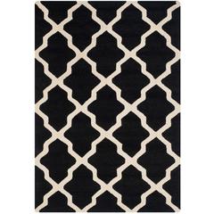CAMBRIDGE, BLACK / IVORY, 4' X 6', Area Rug, CAM121E-4