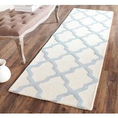 CAMBRIDGE, IVORY / LIGHT BLUE, 2'-6" X 6', Area Rug