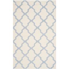 CAMBRIDGE, IVORY / LIGHT BLUE, 5' X 8', Area Rug, CAM121F-5