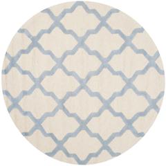 CAMBRIDGE, IVORY / LIGHT BLUE, 6' X 6' Round, Area Rug, CAM121F-6R
