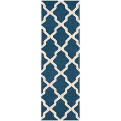 CAMBRIDGE, NAVY BLUE / IVORY, 2'-6" X 6', Area Rug, CAM121G-26