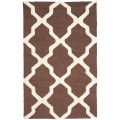 CAMBRIDGE, DARK BROWN / IVORY, 2'-6" X 12', Area Rug, CAM121H-212