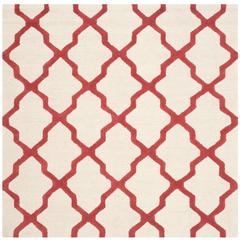 CAMBRIDGE, IVORY / RUST, 6' X 6' Square, Area Rug, CAM121I-6SQ