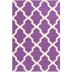 CAMBRIDGE, PURPLE / IVORY, 4' X 6', Area Rug, CAM121K-4