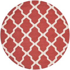 CAMBRIDGE, RUST / IVORY, 6' X 6' Round, Area Rug, CAM121L-6R