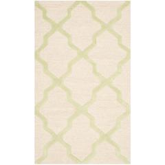 CAMBRIDGE, IVORY / LIGHT GREEN, 3' X 5', Area Rug