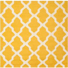 CAMBRIDGE, GOLD / IVORY, 6' X 6' Square, Area Rug, CAM121Q-6SQ