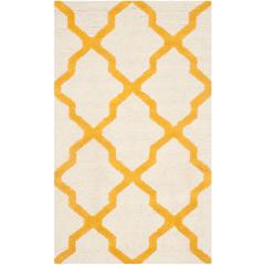CAMBRIDGE, IVORY / GOLD, 3' X 5', Area Rug, CAM121U-3