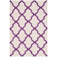 CAMBRIDGE, IVORY / PURPLE, 4' X 6', Area Rug, CAM121V-4