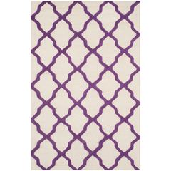 CAMBRIDGE, IVORY / PURPLE, 5' X 8', Area Rug, CAM121V-5