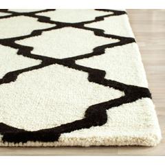 CAMBRIDGE, IVORY / BLACK, 6' X 9', Area Rug, CAM121W-6