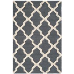 CAMBRIDGE, DARK GREY / IVORY, 4' X 6', Area Rug, CAM121X-4