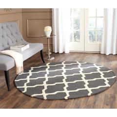 CAMBRIDGE, DARK GREY / IVORY, 8' X 8' Round, Area Rug, CAM121X-8R
